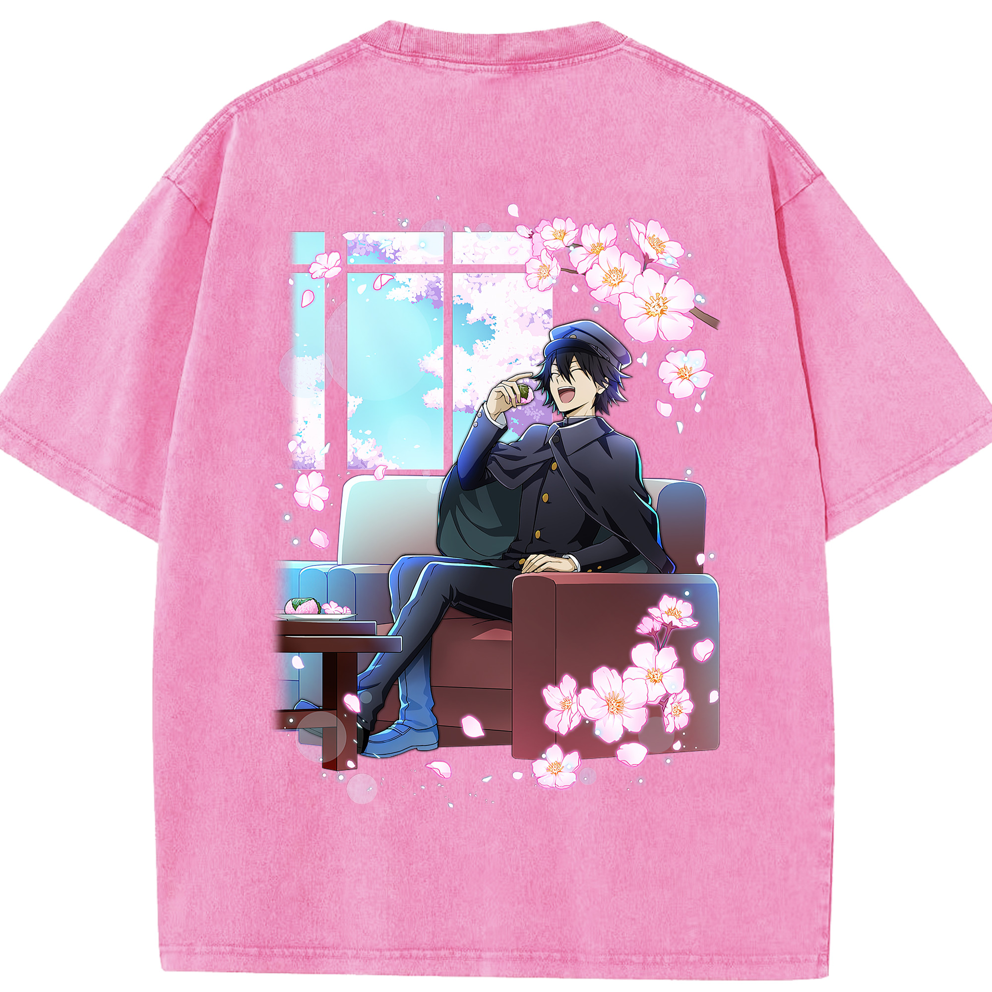 （画像用） 文豪ストレイドッグス Bungo Stray Dogs 綿100% ヴィンテージ風 半袖Tシャツ（背面プリント）